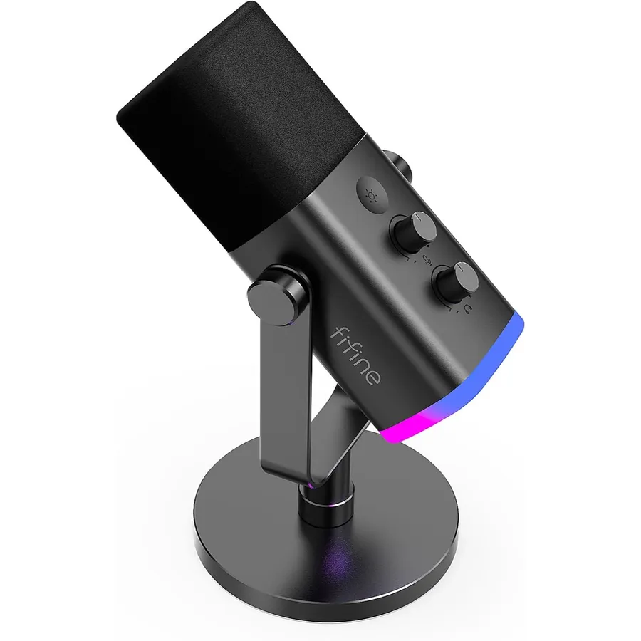 FIFINE AM8 - Micrófono dinámico USB/XLR con RGB